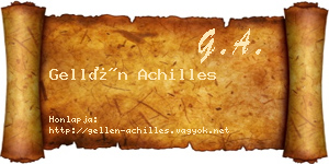 Gellén Achilles névjegykártya